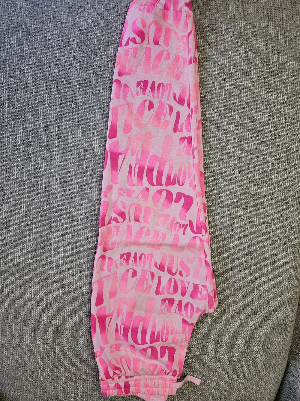 Justice Pink Ombre 'LOVE' Jogger Sweatpants